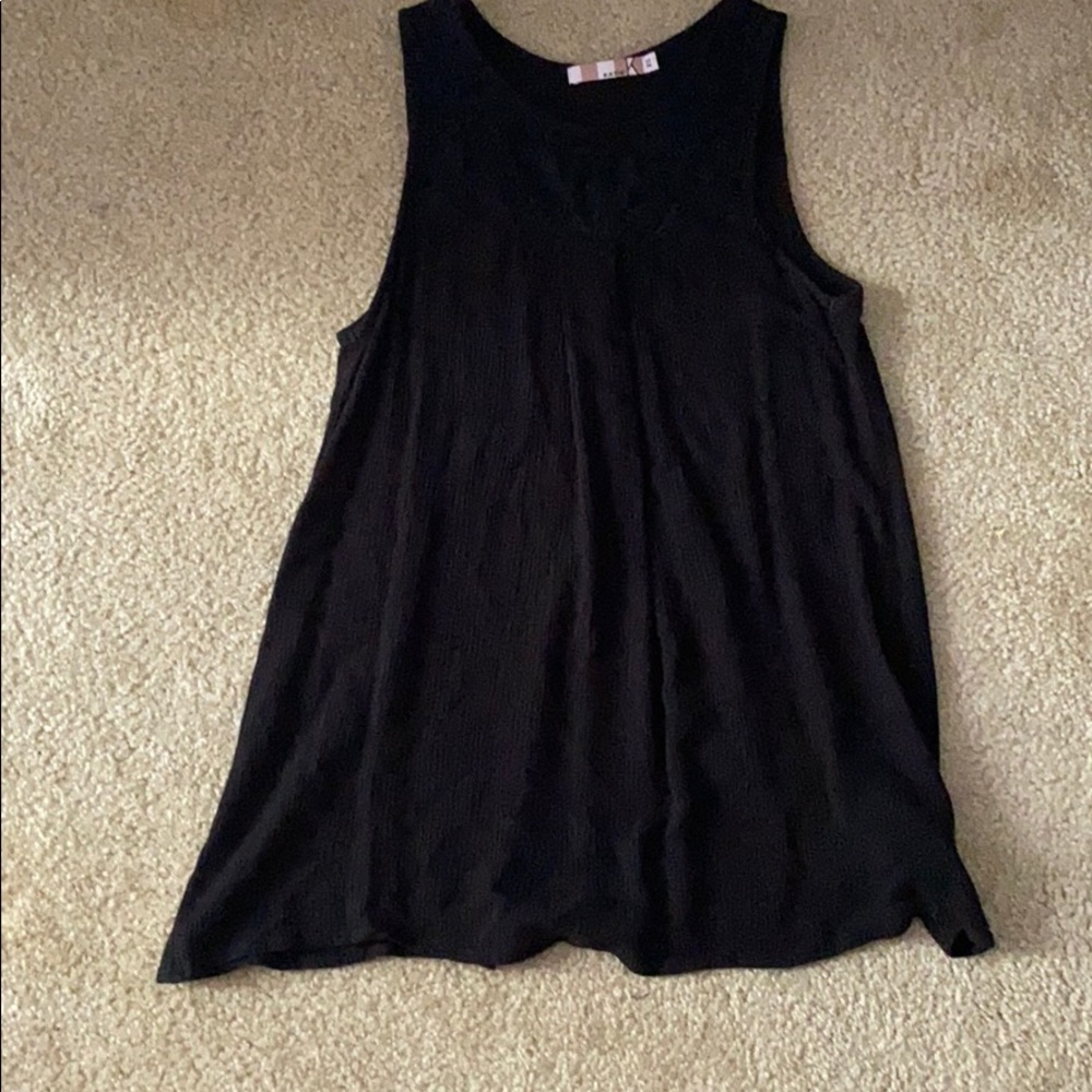 Floral Black Tank